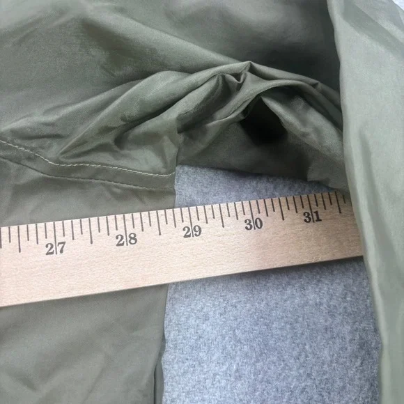 Vintage 90s Sierra Designs Hooded Nylon Jacket Mens XL Boxy Cropped Olive Green - Picture 3 of 9